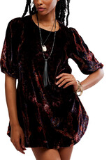 Free People Maye Printed Velvet Tunic