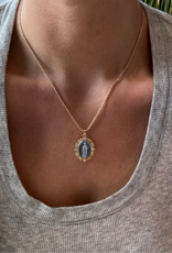 Joy Dravecky French Blue Cameo Mary Necklace