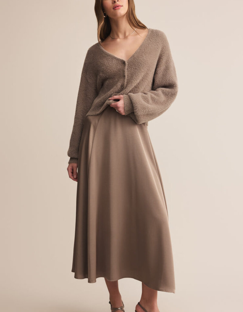 Z Supply Northpointe Satin Midi Skirt