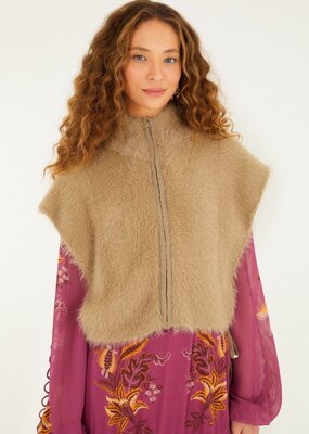 Farm Rio Fuzzy Caramel Vest