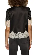 Sanctuary One of A Kind Satin Lace Top