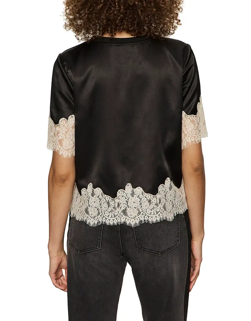 Sanctuary One of A Kind Satin Lace Top