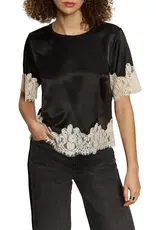 Sanctuary One of A Kind Satin Lace Top