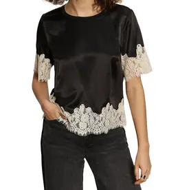 Sanctuary One of A Kind Satin Lace Top