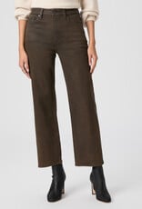 Paige Stevie Ankle Straight - Dark Brown Distressed Coating