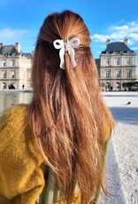 Solar Eclipse Hand-Painted Coquette Bow Claw Hair Clip