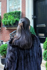 Solar Eclipse Hand-Painted Coquette Bow Claw Hair Clip