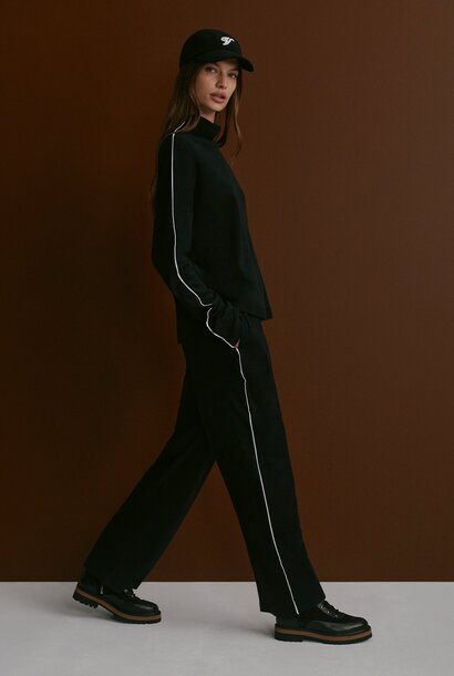 Brushed Rib Straight Leg Pant