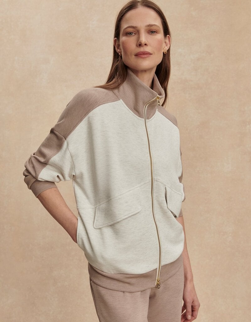 Varley Garcia Two-Tone Zip-Through Sweat
