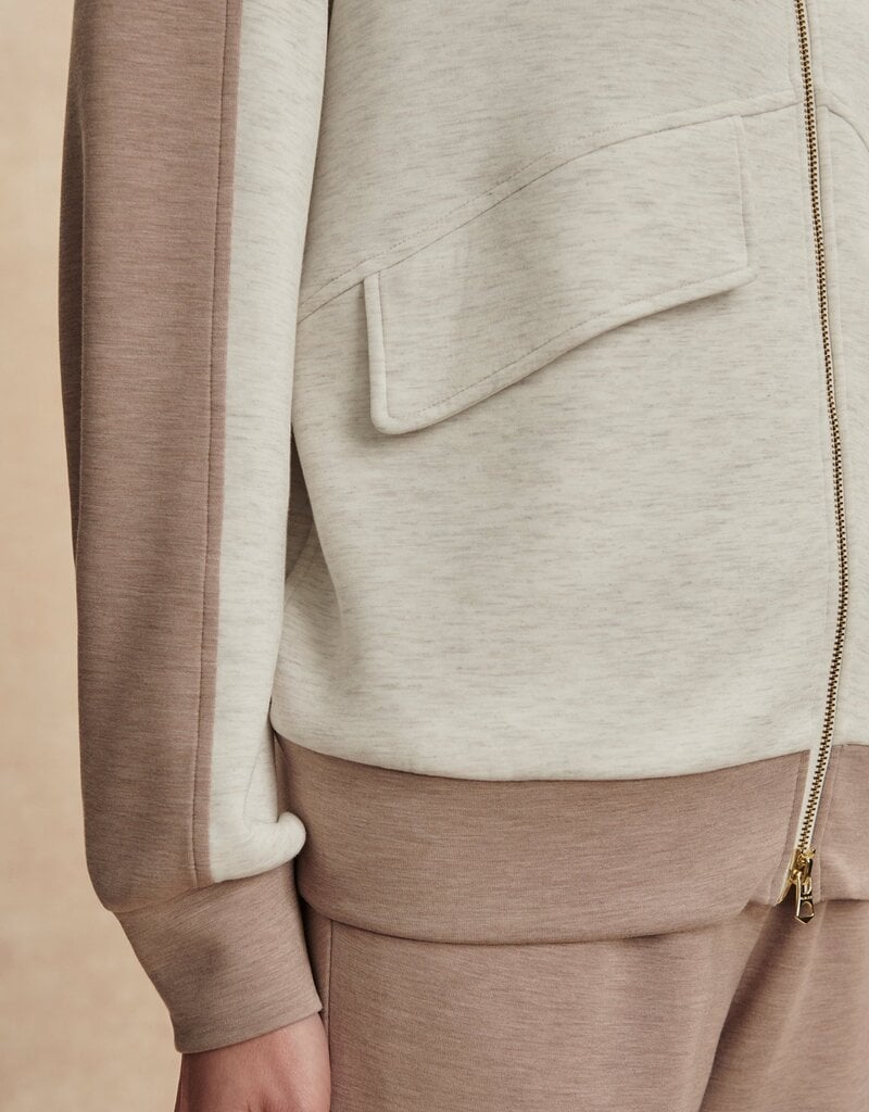 Varley Garcia Two-Tone Zip-Through Sweat