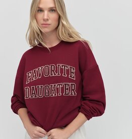 Favorite Daughter Collegiate Embroidery Sweatshirt