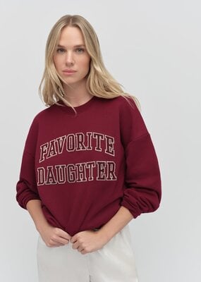 Favorite Daughter Collegiate Embroidery Sweatshirt