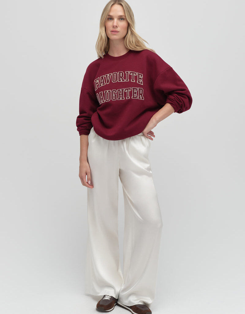 Favorite Daughter Collegiate Embroidery Sweatshirt