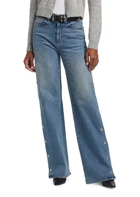 Paige Sasha 34" Side Seam Snaps - Cruising