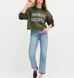 Favorite Daughter Cropped Collegiate Sweatshirt