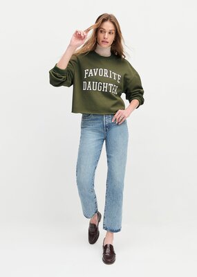 Favorite Daughter Cropped Collegiate Sweatshirt