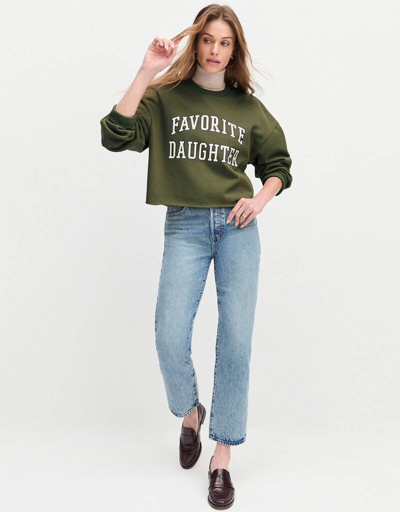 Favorite Daughter Cropped Collegiate Sweatshirt