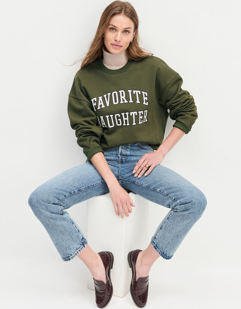 Favorite Daughter Cropped Collegiate Sweatshirt