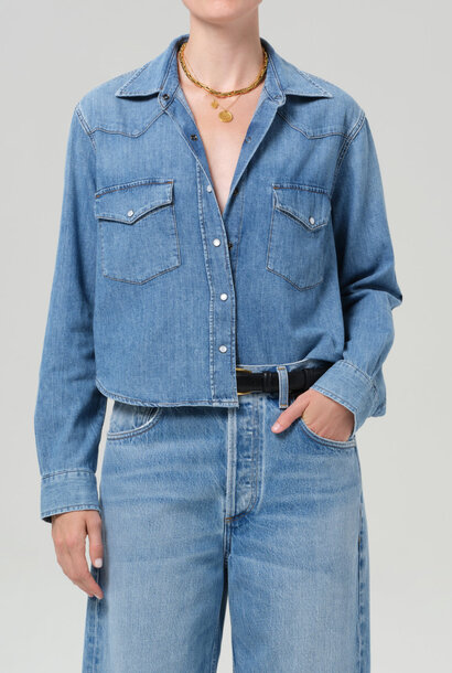 Cropped Western Shirt