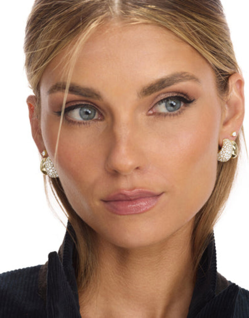 Melinda Maria Norah Pavé Double Hoop