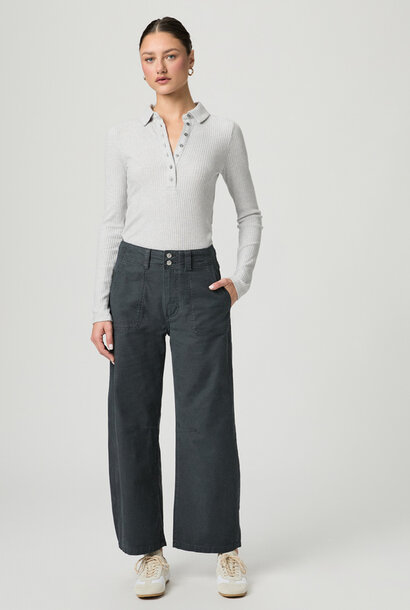 -Arellia Ankle Barrel Leg Jean - Vintage Dark Cobblestone