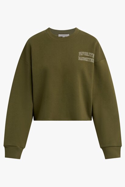 Cropped Collegiate Chest Sweatshirt