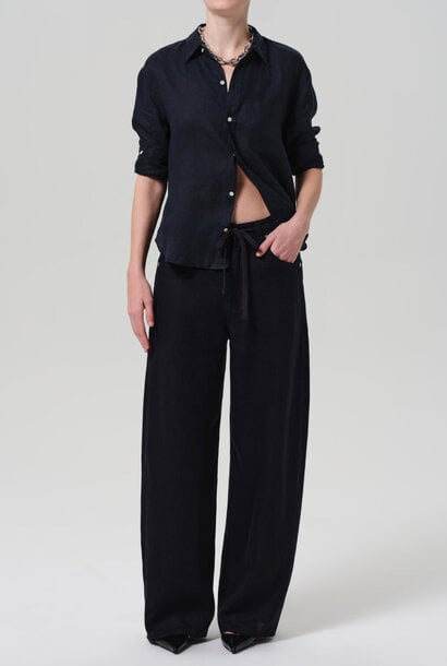 Brynn Drawstring Linen Trouser