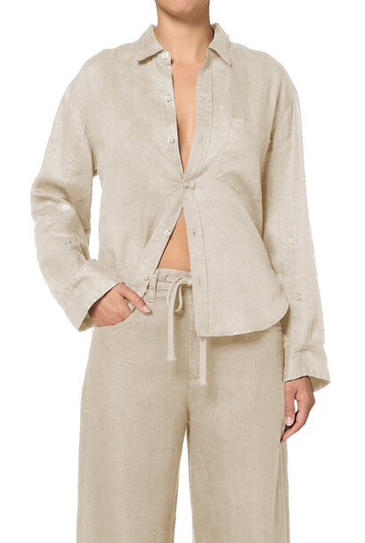 Kayla Shrunken Linen Shirt