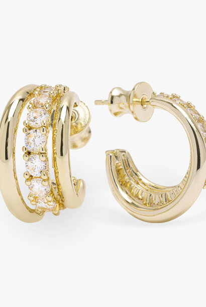 "Oh She Fancy" Smooth & Diamond Hoops