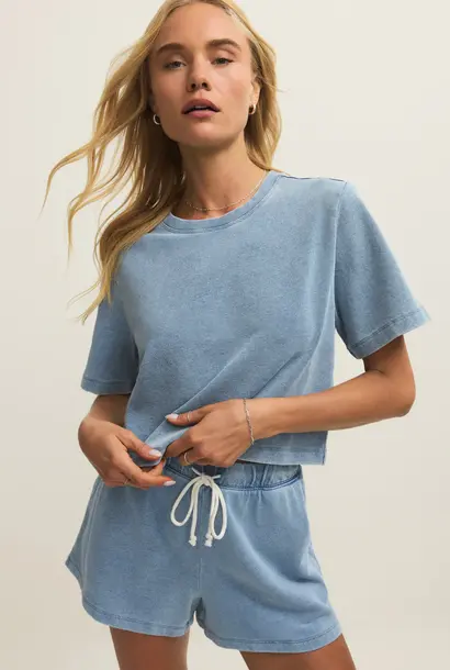 Curran Knit Denim Sweatshirt