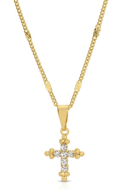 Bali Gold Cross Necklace