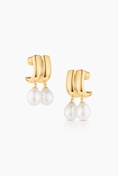 Frankie Double Pearl Earrings