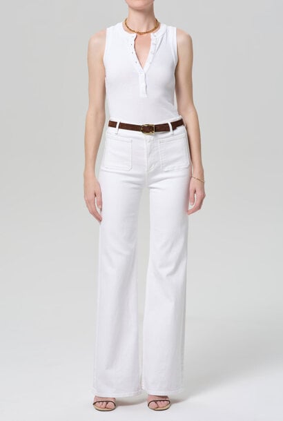 Kimberly Patch Pocket Flare - Soft White