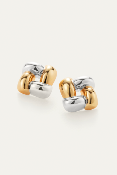 Medium Woven Square Earrings