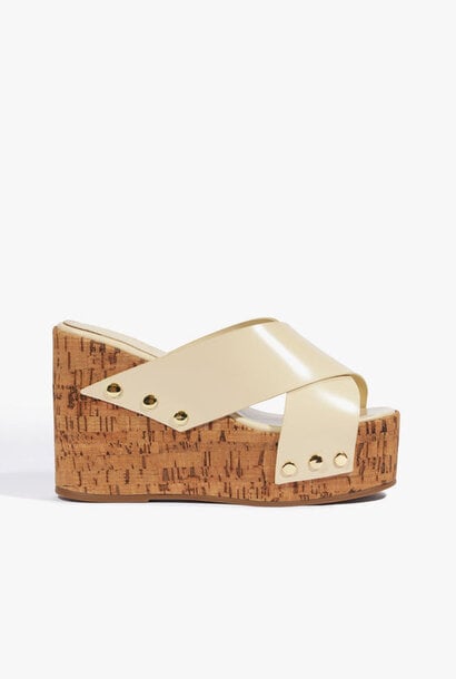 Serena Leather Wedge Sandal