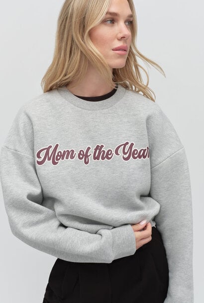 Cropped Mom of the Year Sweatshirt