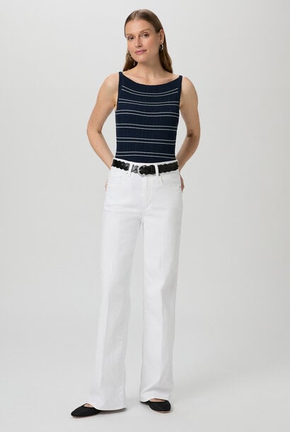 Sasha 32" Wide Leg Jean - Crisp White