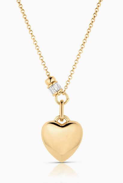 Aurelie Puffy Heart Bead Necklace