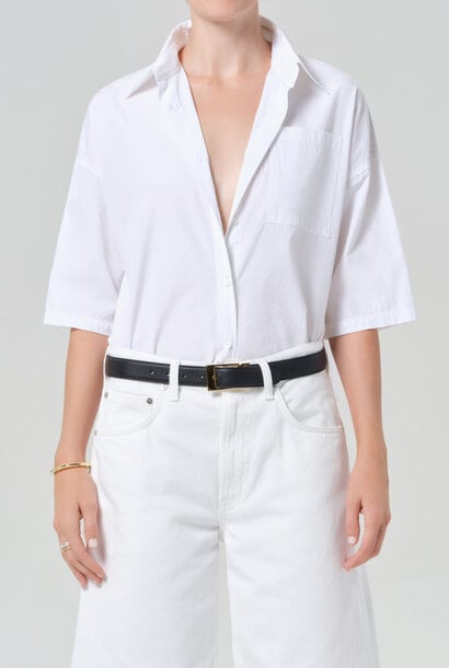 Frances Cropped Cape Button Up