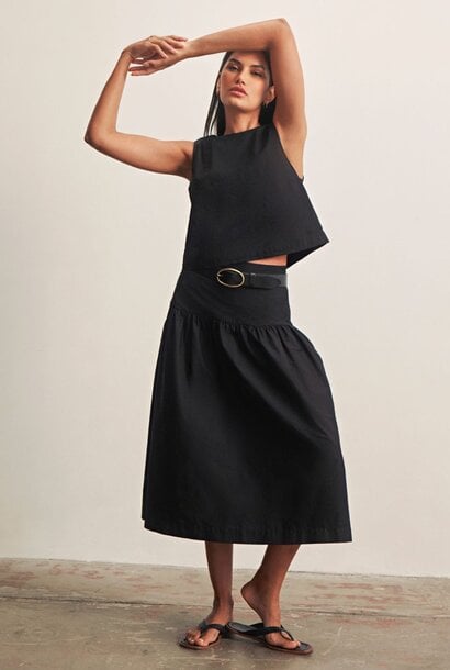 Matter of Time Poplin Skirt