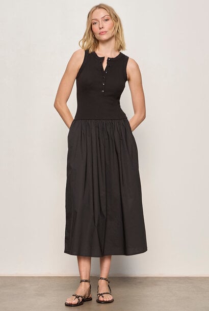 Breakaway Mix Media Midi Dress