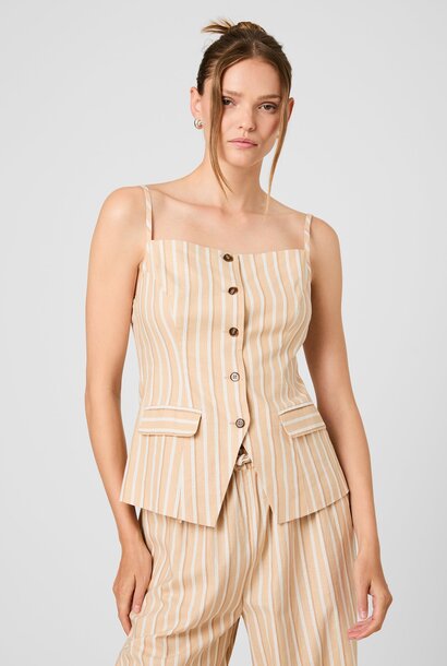Aspen Linen Tailored Top