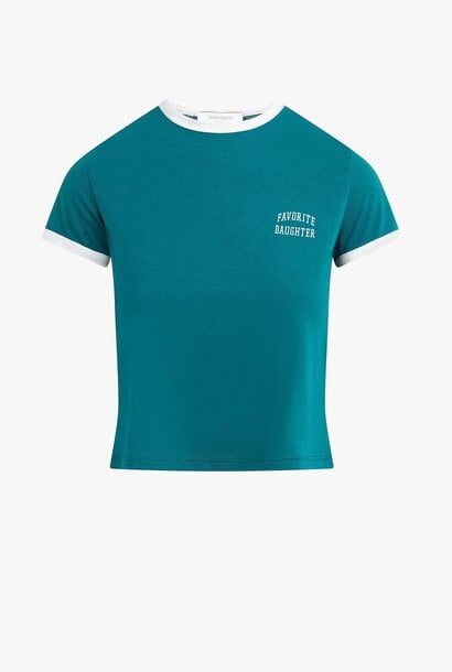 Cropped Favorite Daughter Ringer Tee