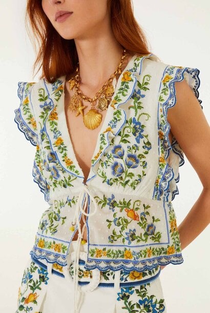 Emily Floral Tapestry Blouse