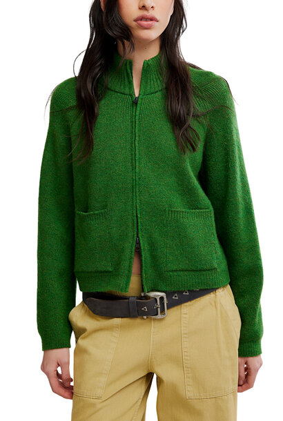 On It Zip-Up Cardigan