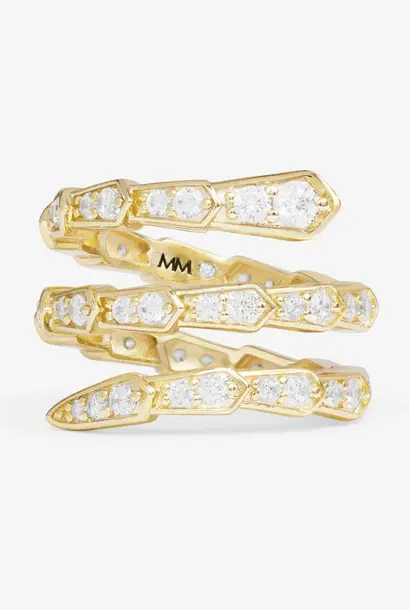 Pavé Serpent Spiral Ring