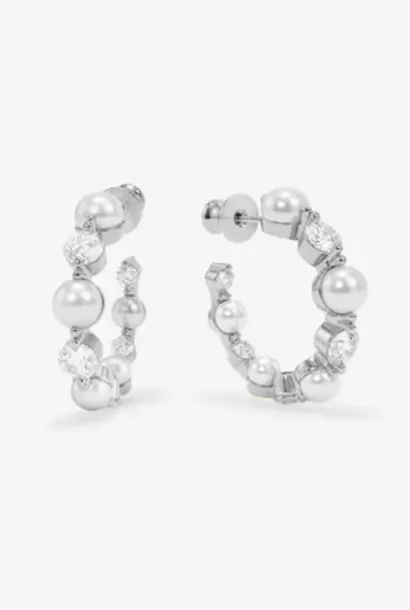 She's An Icon Pearl Hoops