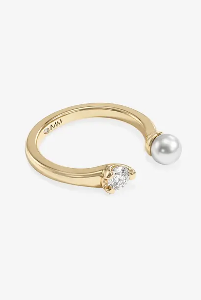 Perfect Pearl Open Ring