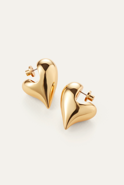 Art Heart Puff Earrings