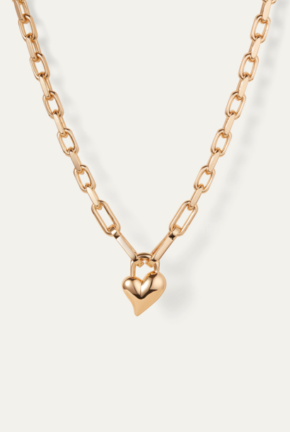 Padlock Heart Pendant Necklace